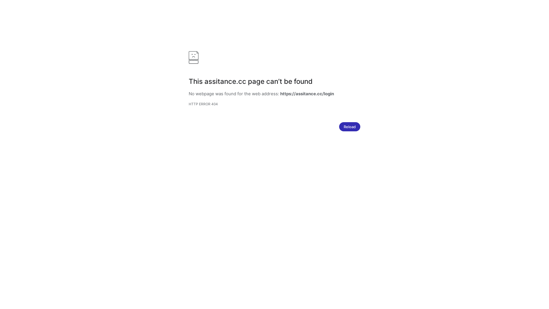 website screenshot of https://assitance.cc/