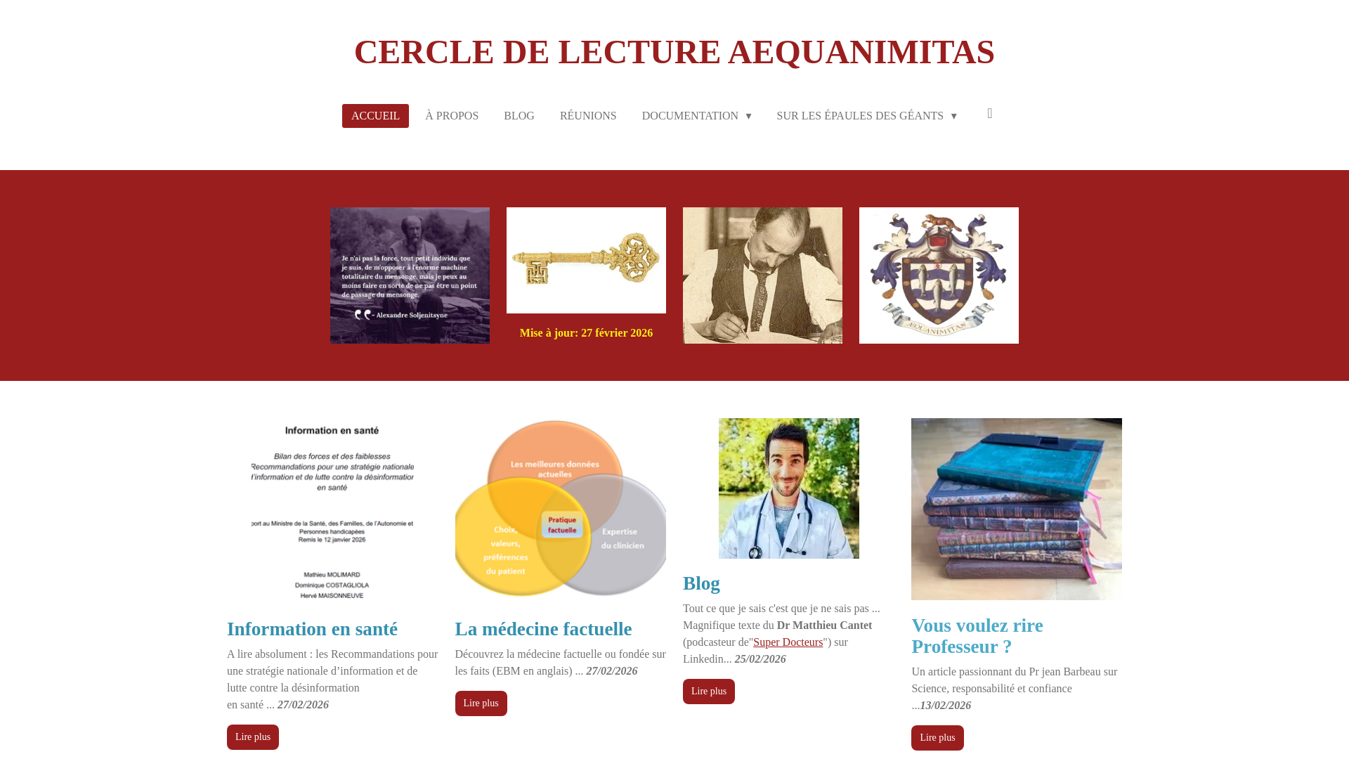 website screenshot of https://cercle-de-lecture-aequanimitas.fr
