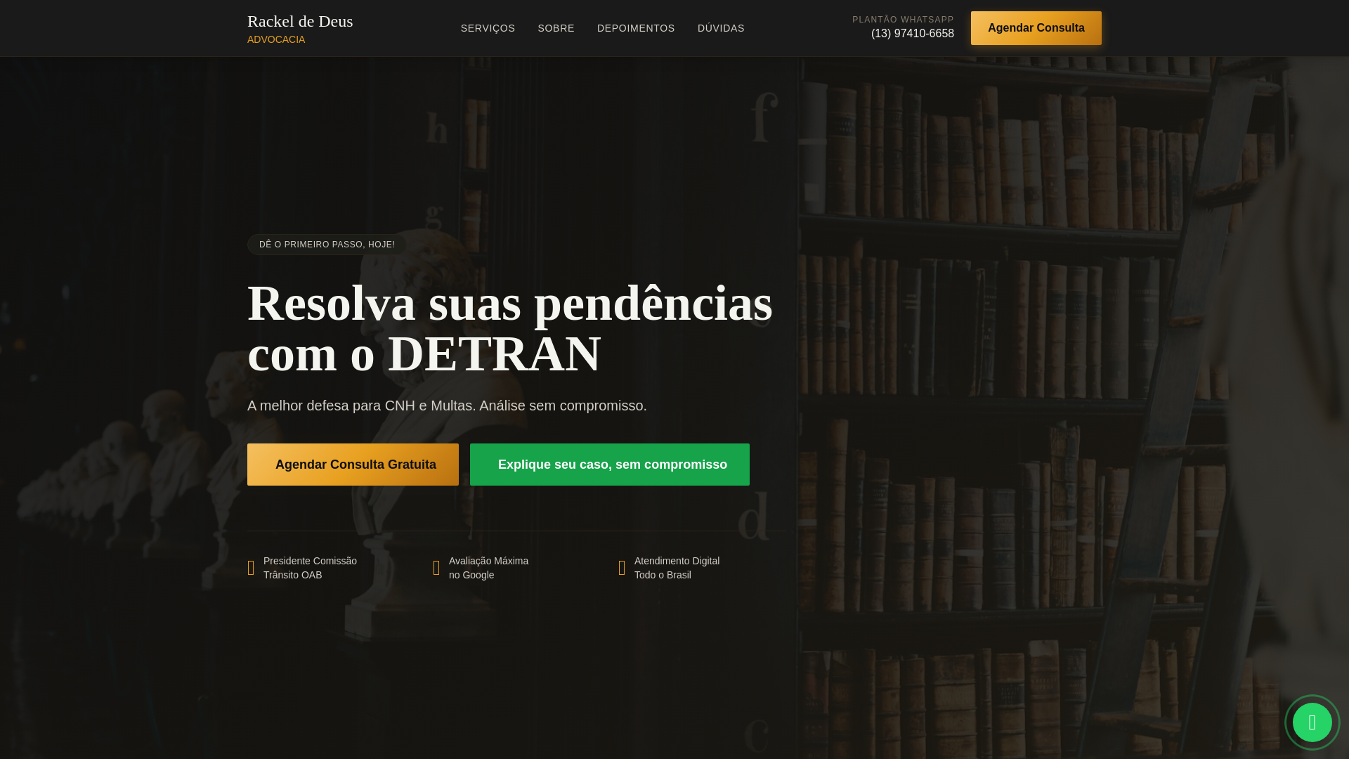 website screenshot of https://rackel-de-deus.pages.dev/