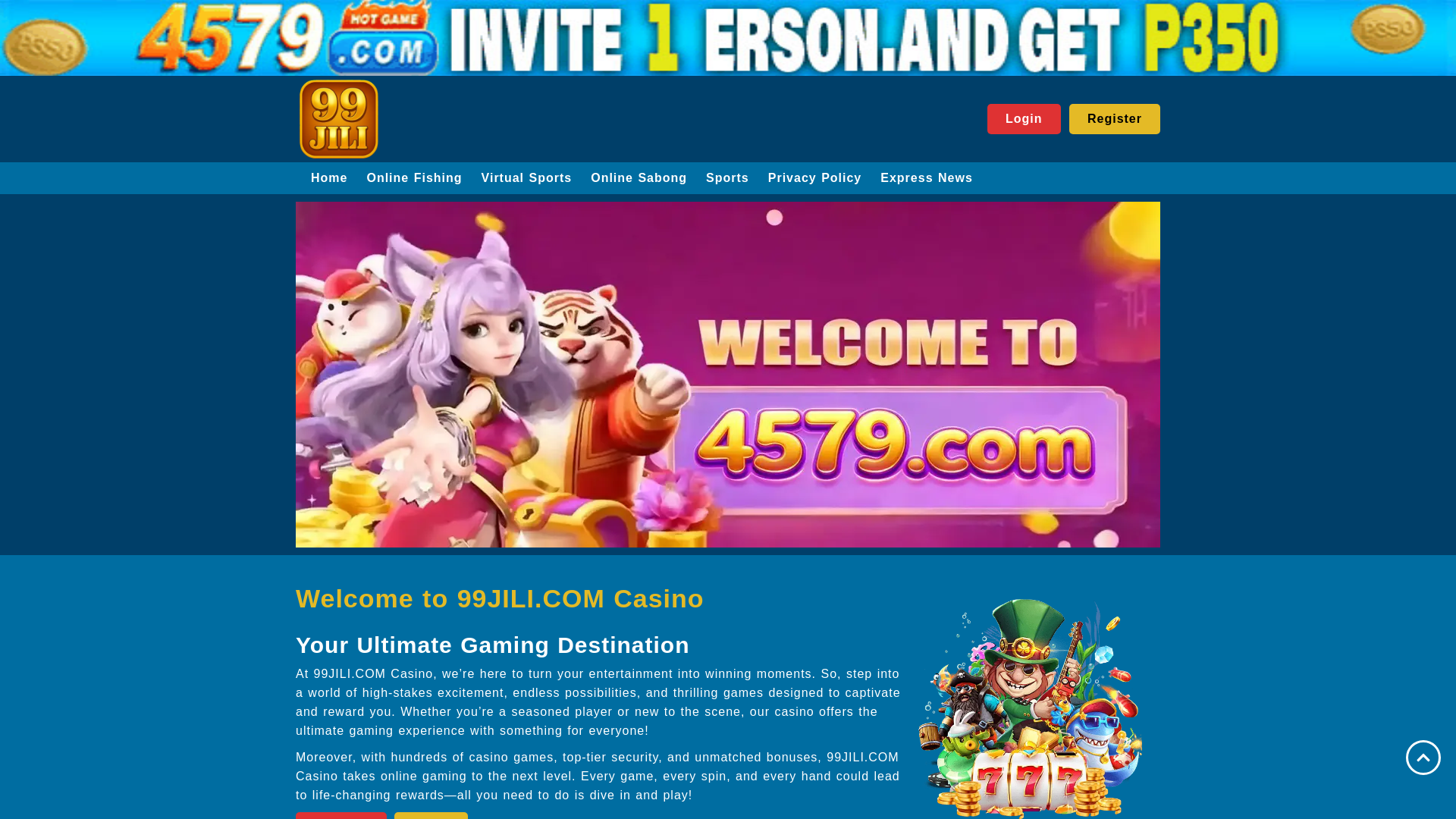 website screenshot of https://99jilisignin.com