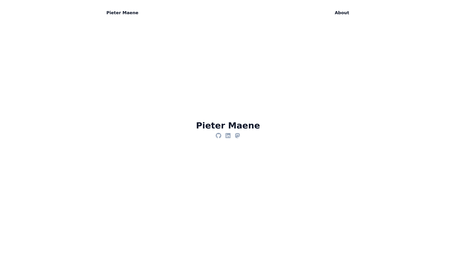 website screenshot of https://pietermaene.pages.dev/