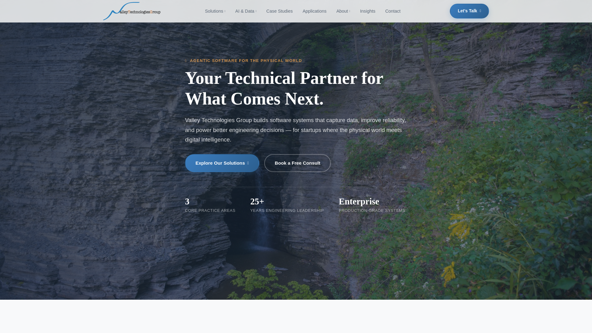 website screenshot of https://valleytechnologiesgroup.com/