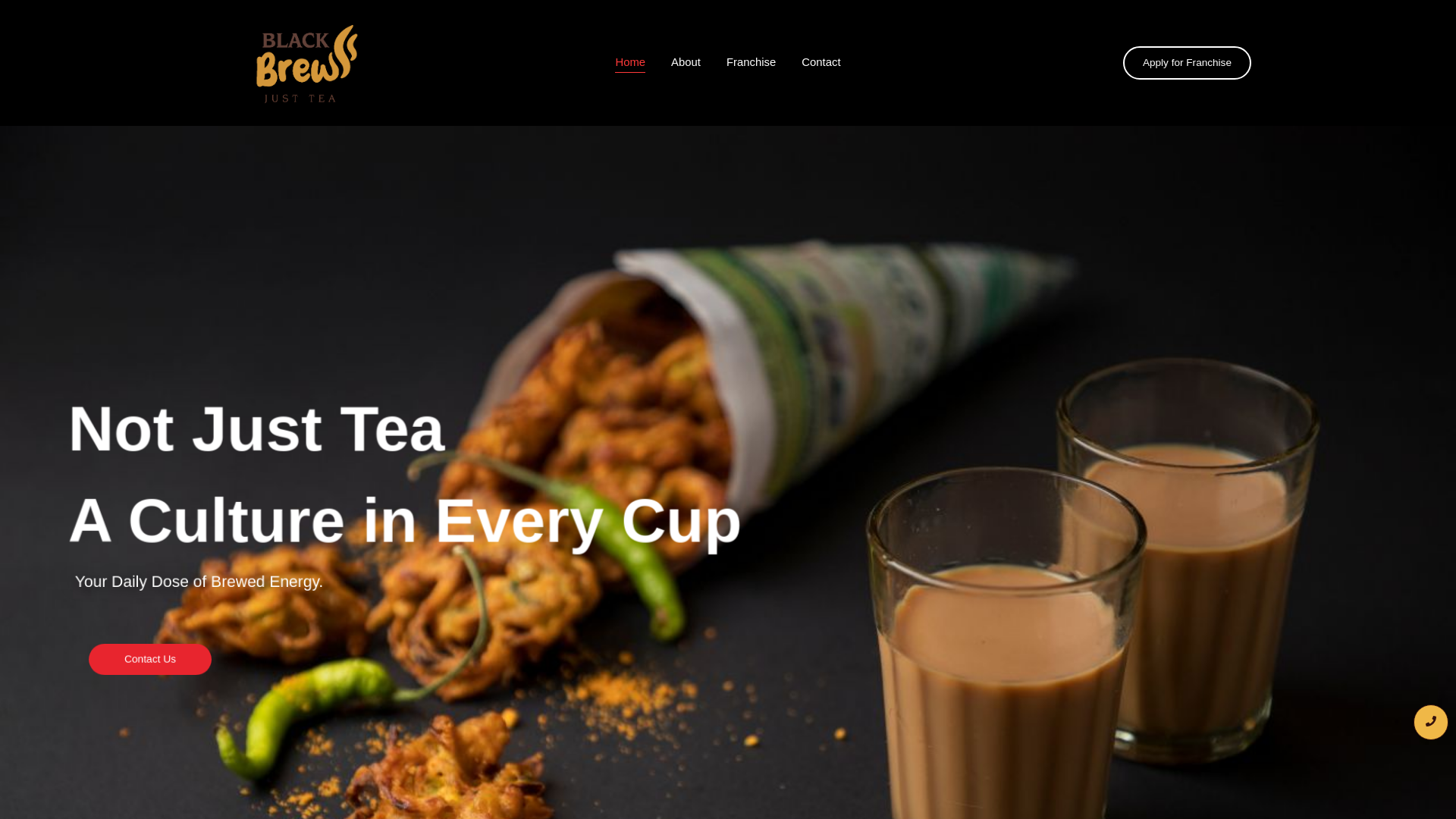 website screenshot of https://blackbrews.in/