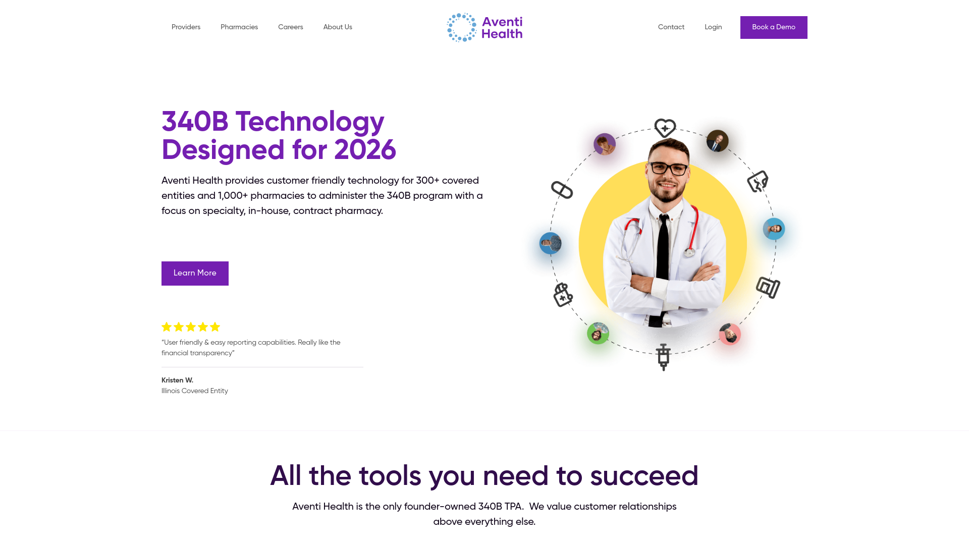 website screenshot of https://tpaventi.com