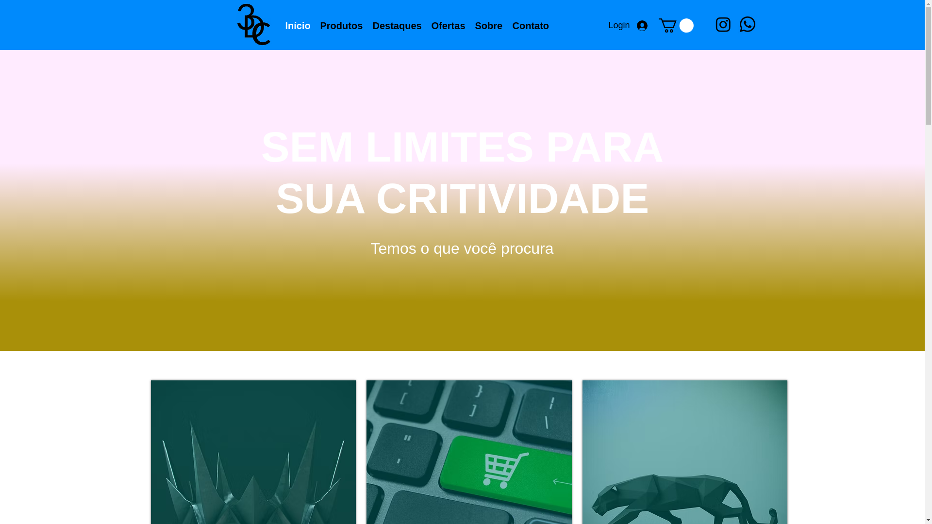 website screenshot of https://3dcommerce.com.br/