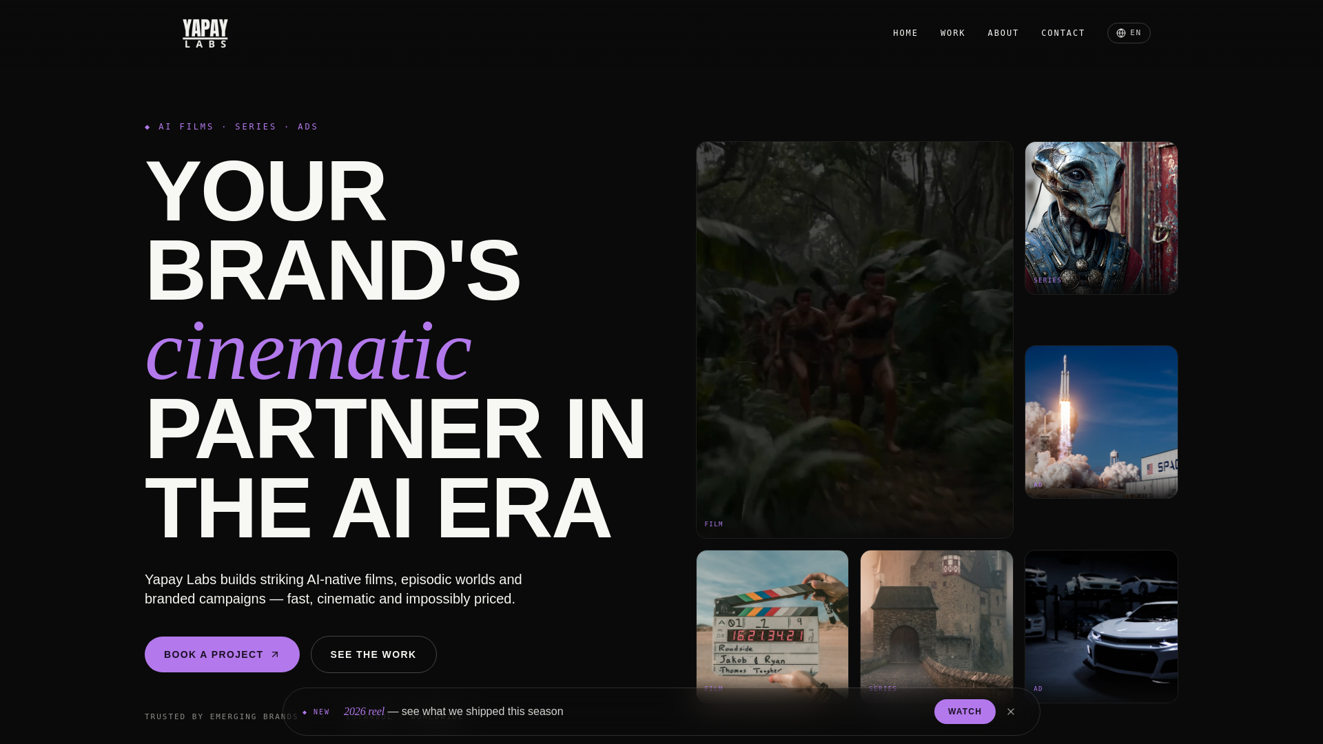 website screenshot of https://yapaylabs.com/