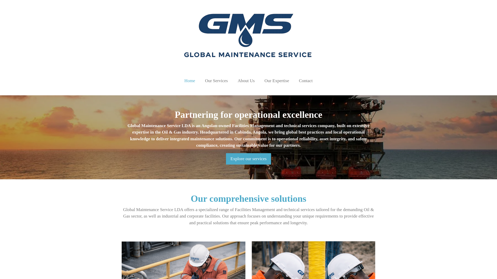 website screenshot of https://global-maintenance-service-lda.com/