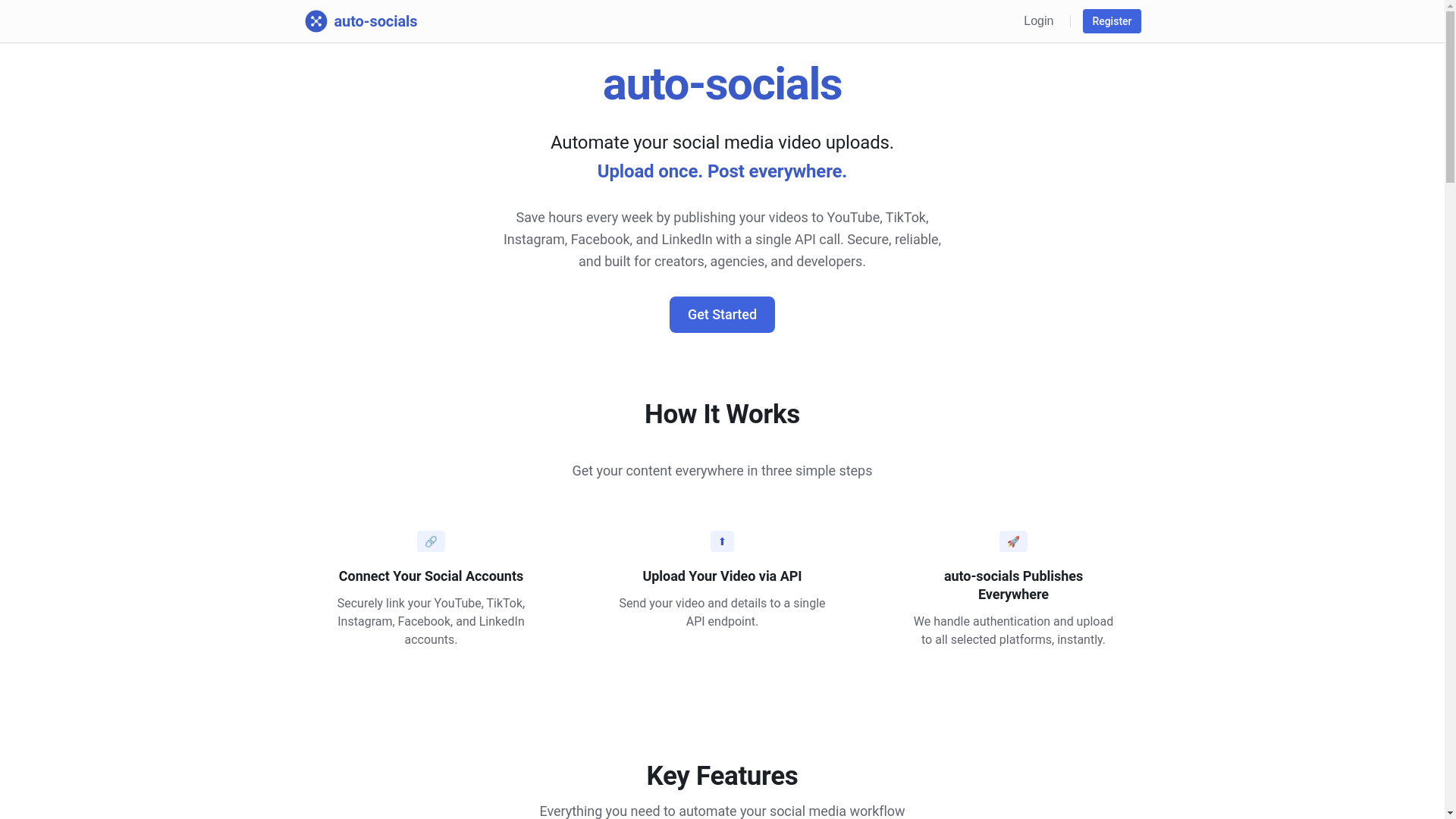 website screenshot of https://auto-socials-dashboard.pages.dev/