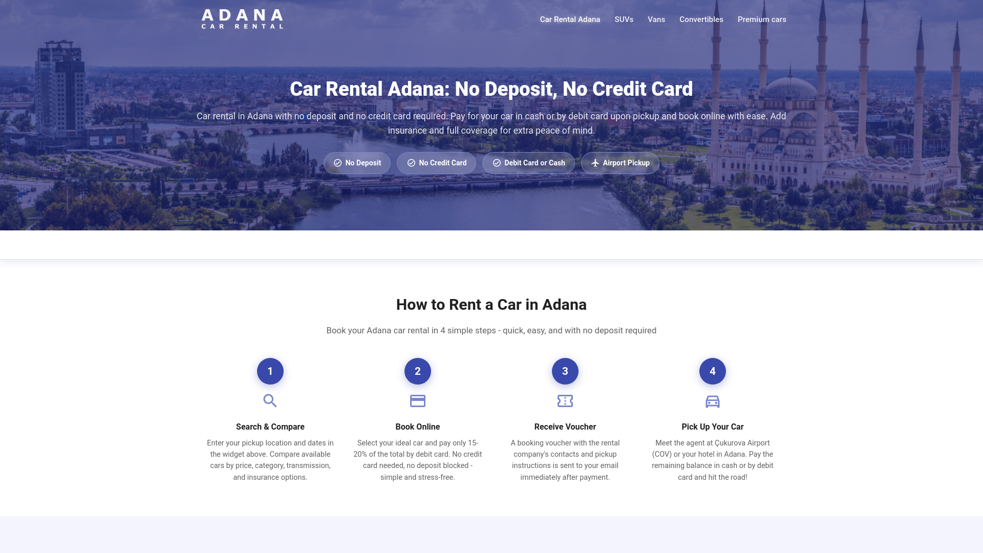 website screenshot of https://carfyadana.com/