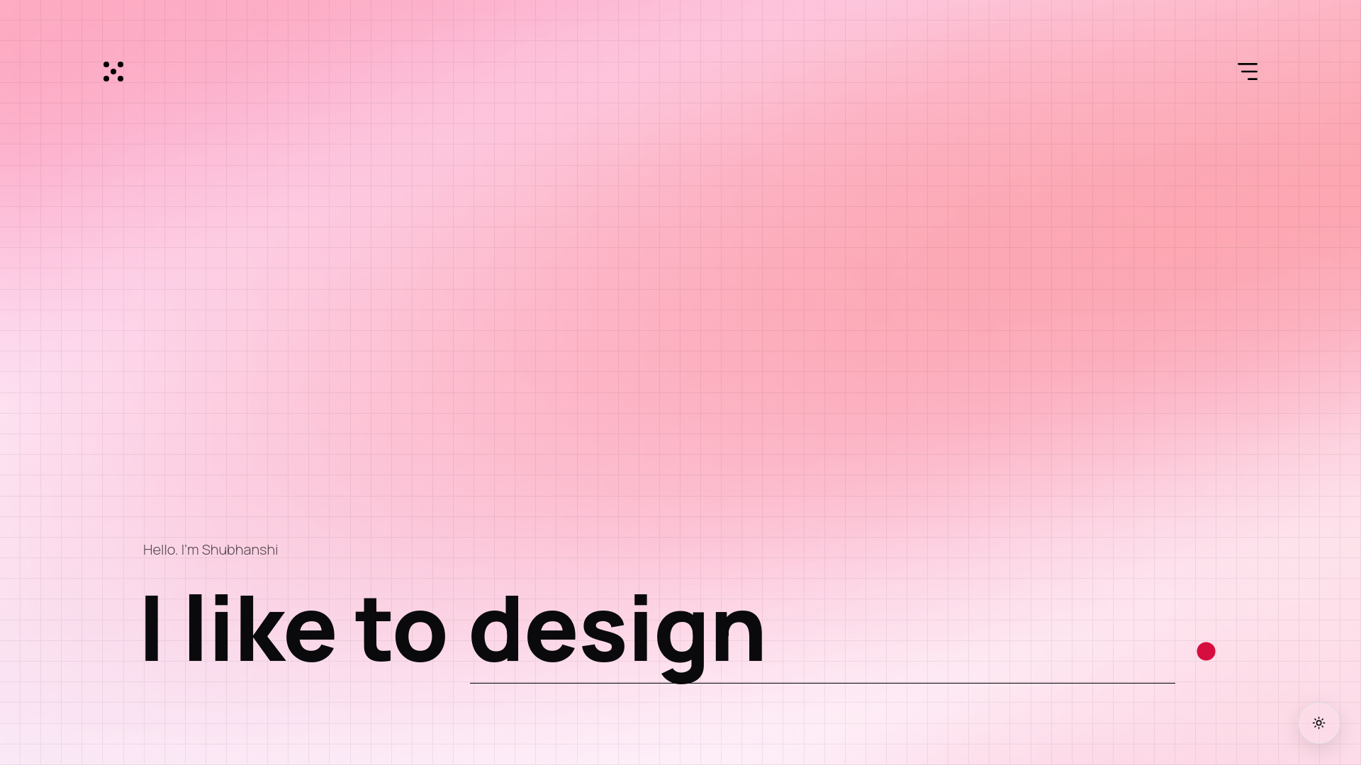 website screenshot of https://shubhanshibais.com/