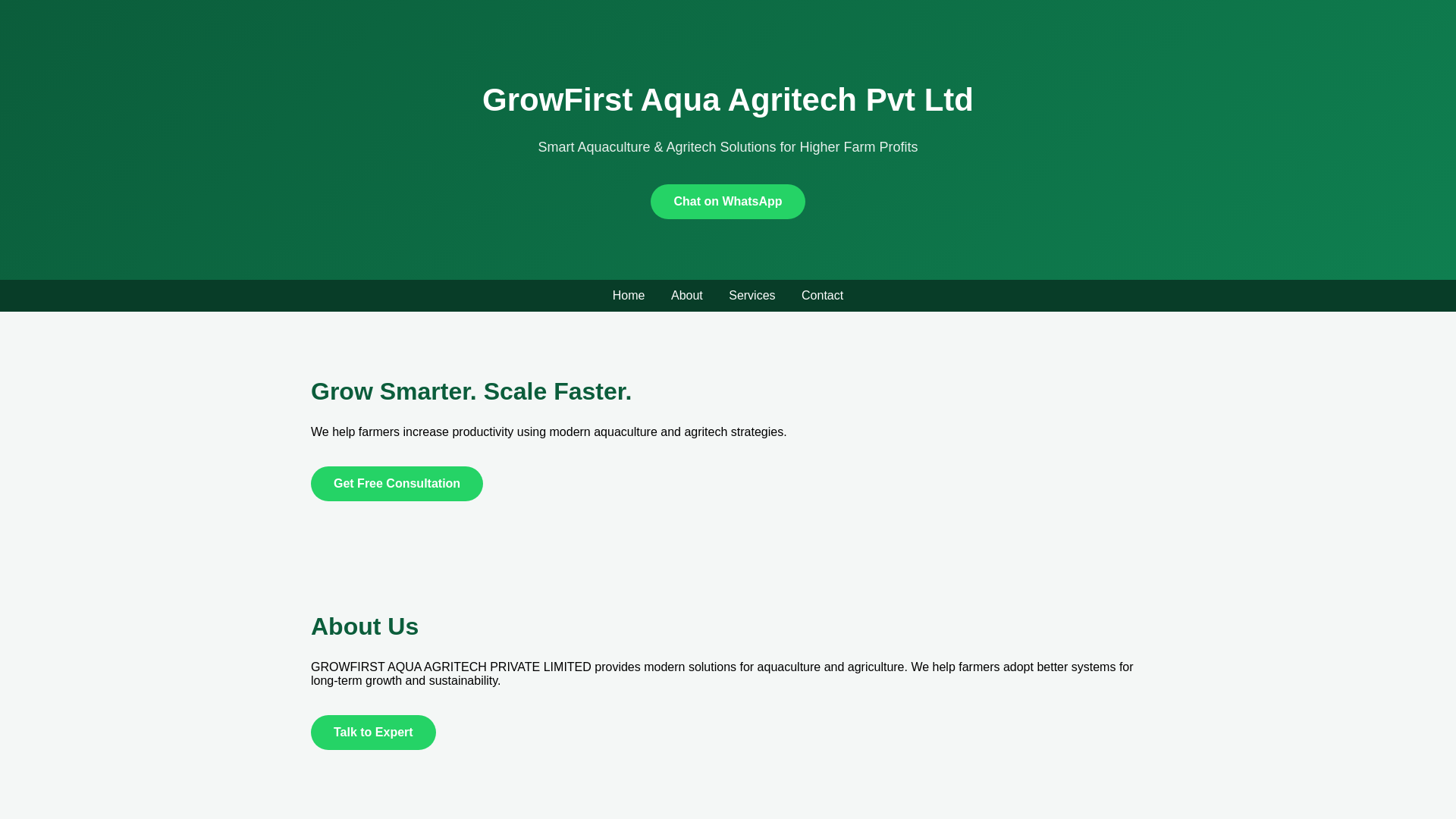website screenshot of https://growfirstagritech.site
