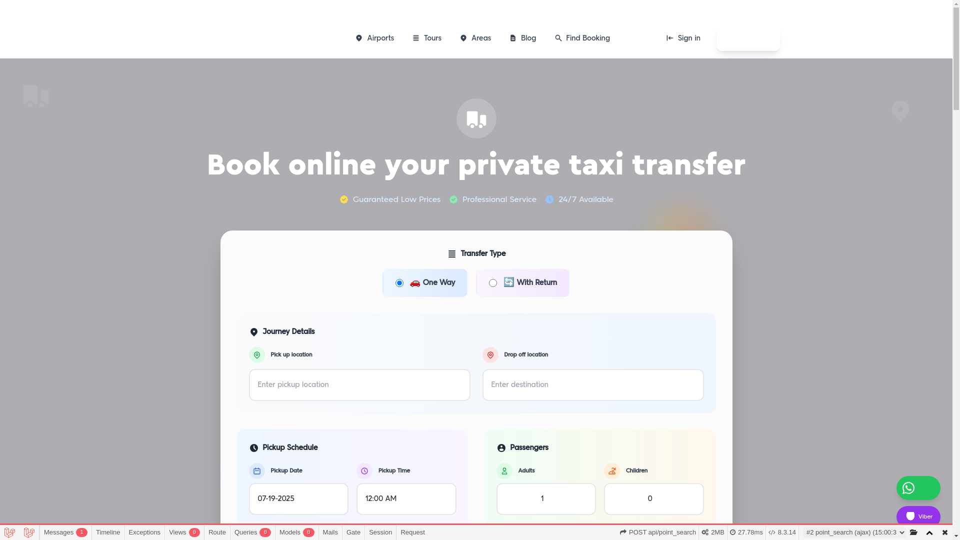 website screenshot of https://heraklion-transfer.com/