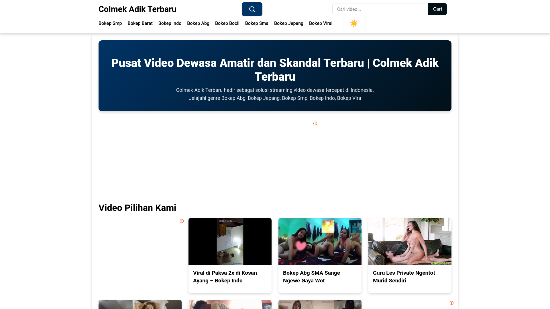 website screenshot of https://colmekadikterbaru.pages.dev/