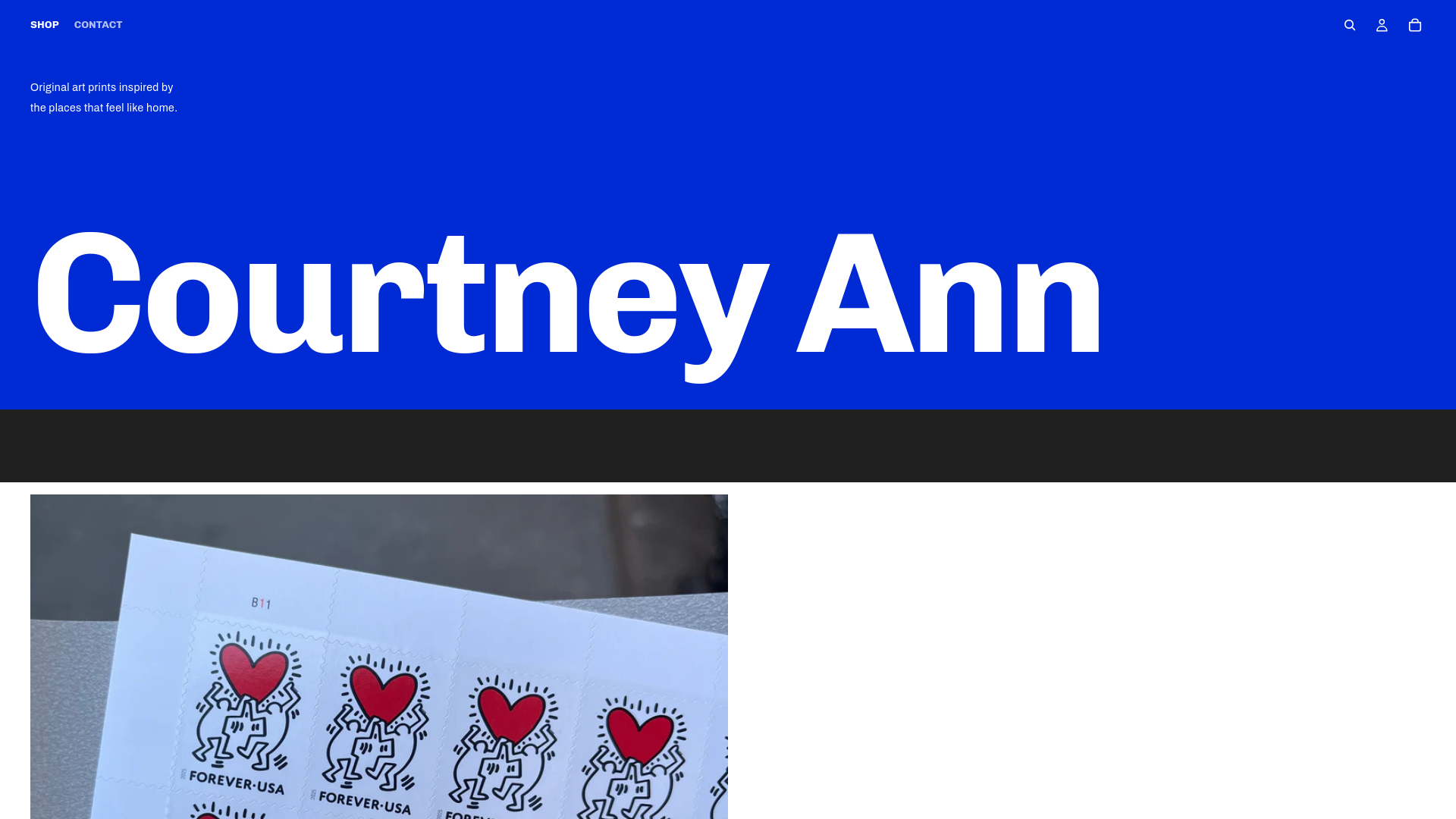 website screenshot of https://bycourtneyann.com/