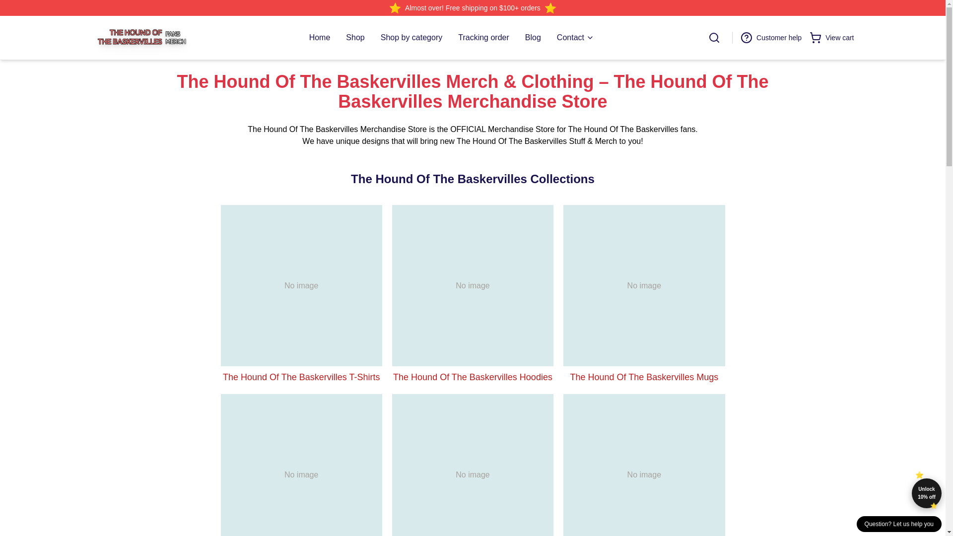 website screenshot of https://thehoundofthebaskervilles.shop/