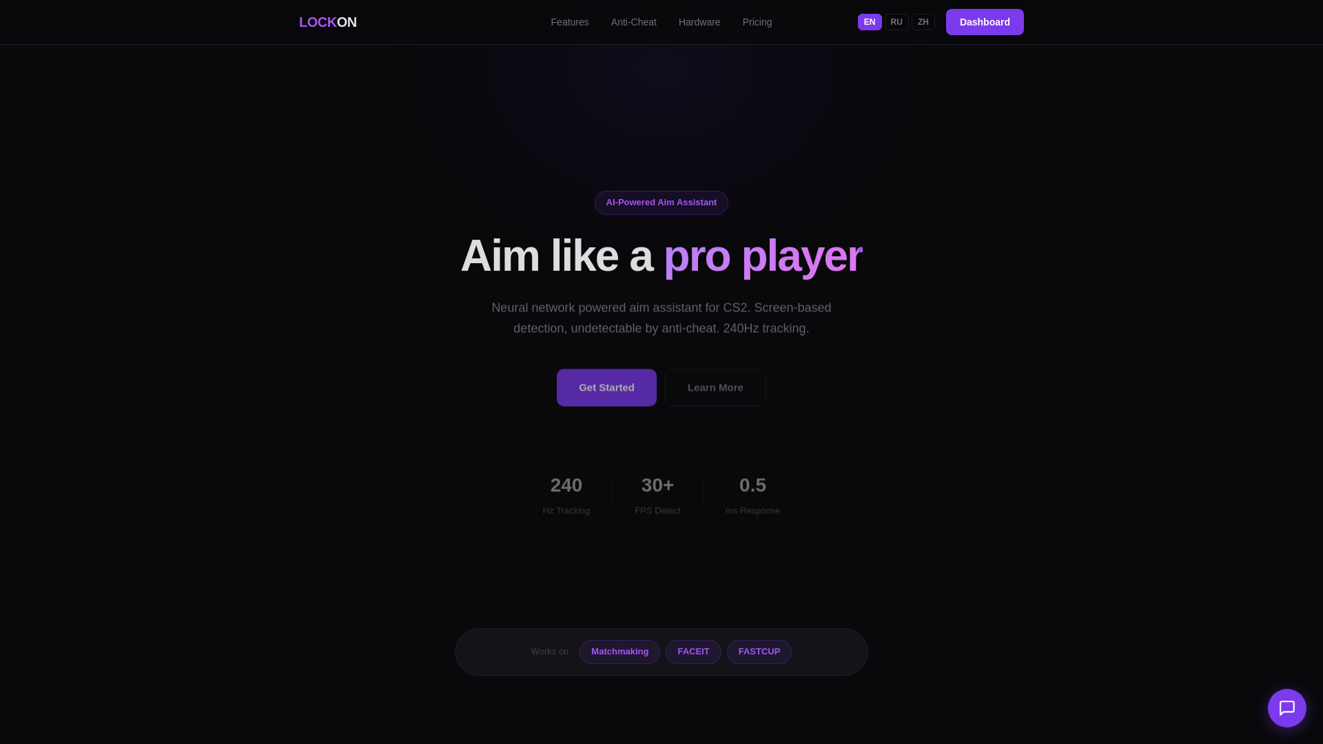 website screenshot of https://lockon.fun/