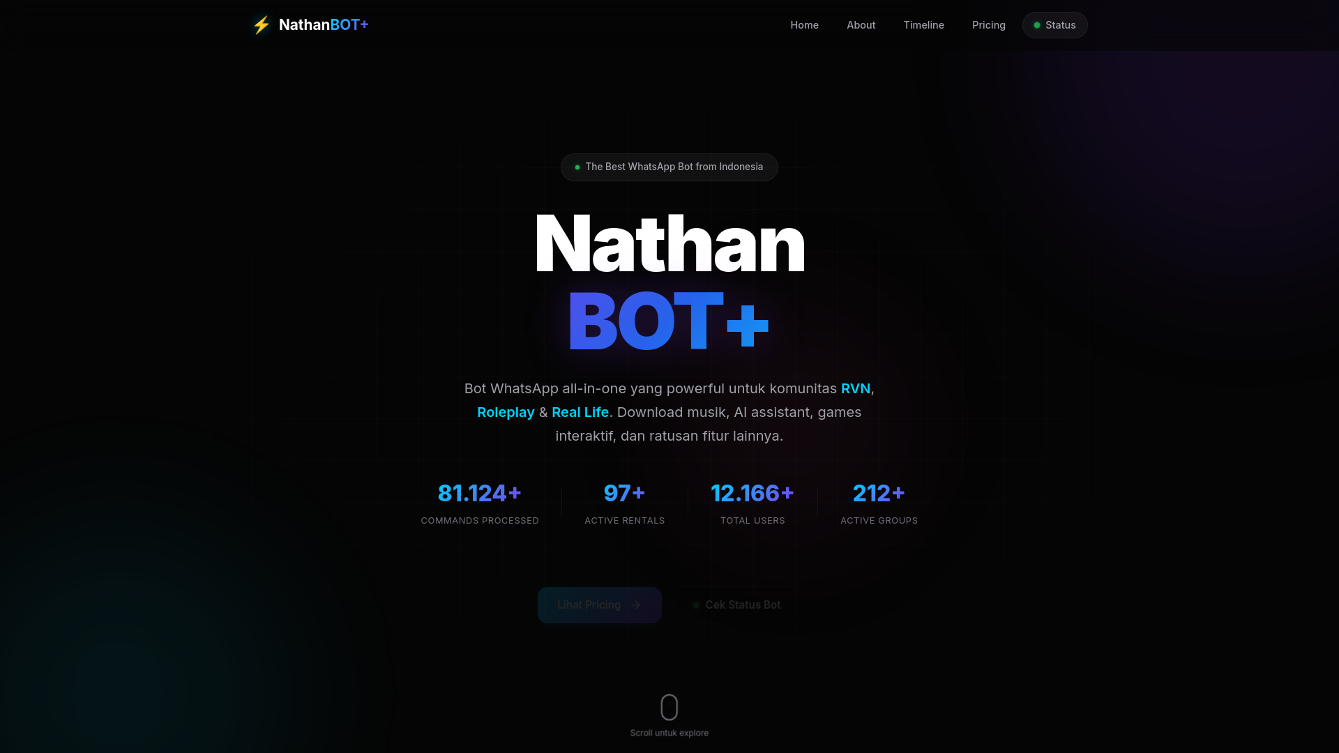 website screenshot of https://nathanbot.my.id/