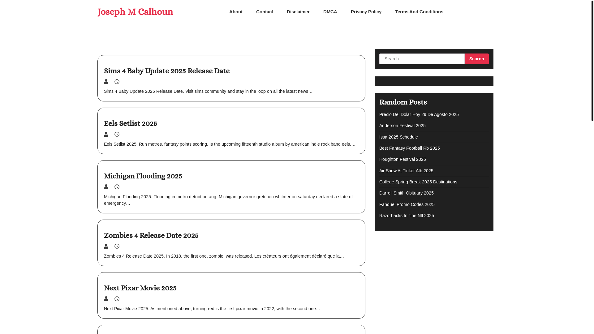 website screenshot of https://josephmcalhount.pages.dev/