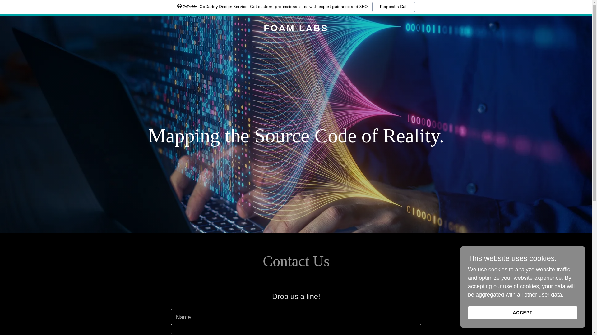 website screenshot of https://foamlabs.ai/
