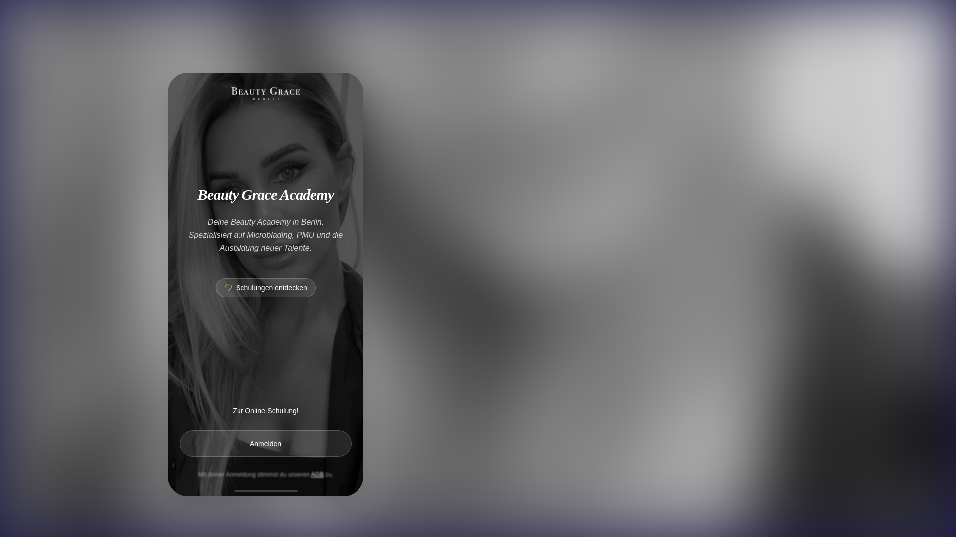 website screenshot of https://beautygrace.academy/