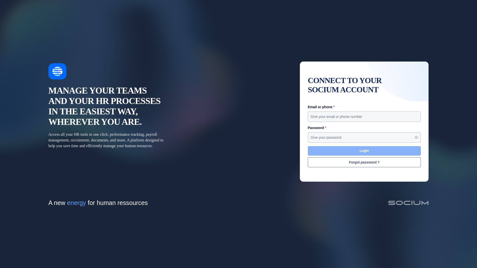website screenshot of https://socium-ats-frontend-demo.pages.dev/