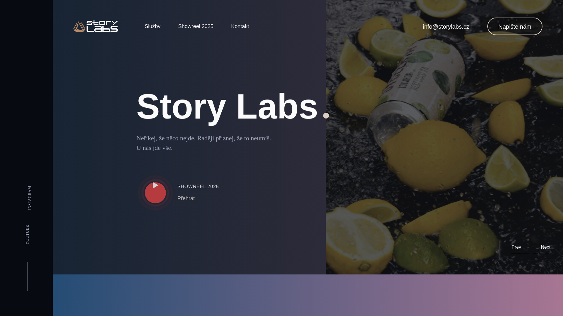 website screenshot of https://storylabs.cz