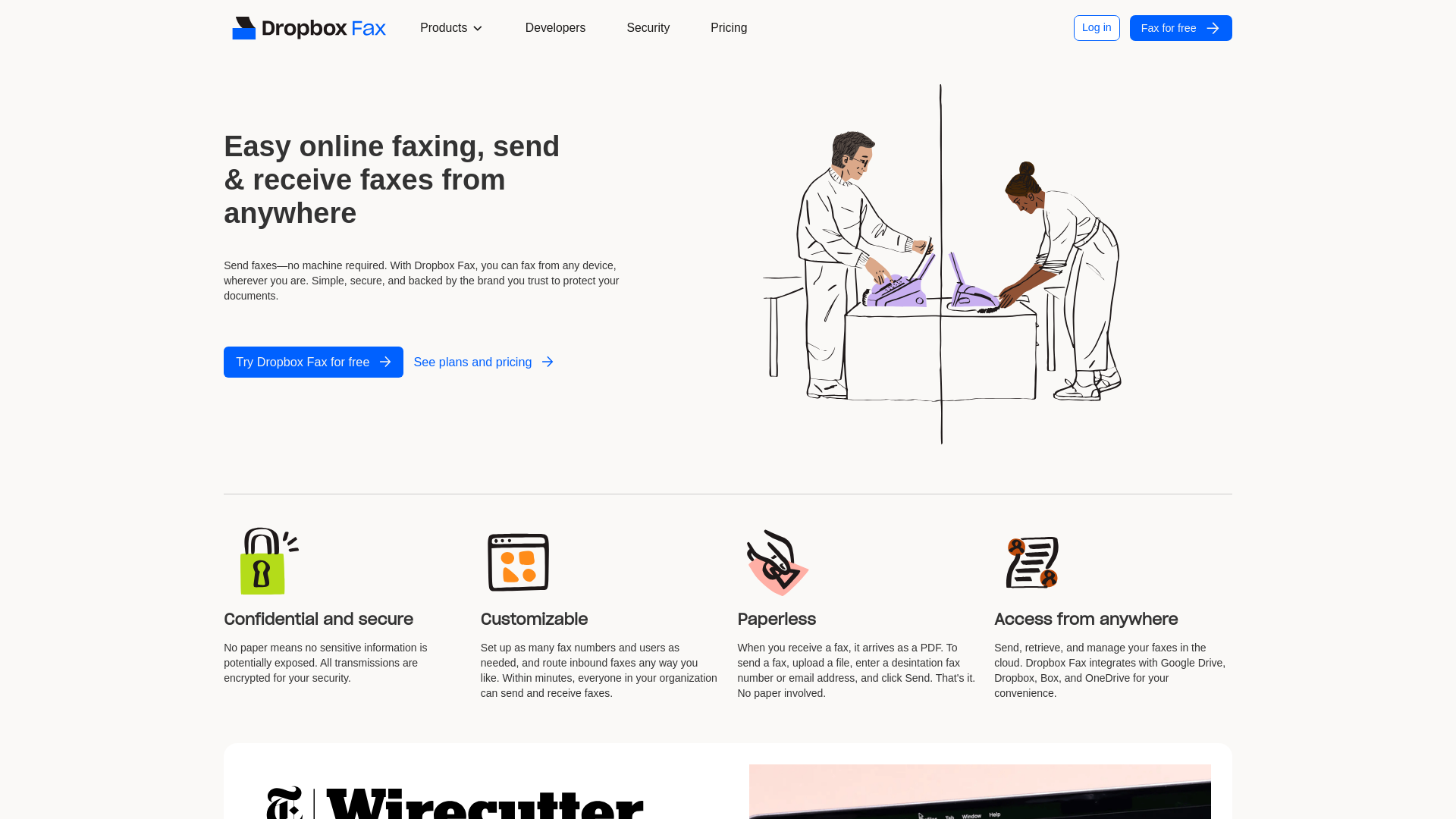 website screenshot of https://hellofax.com/