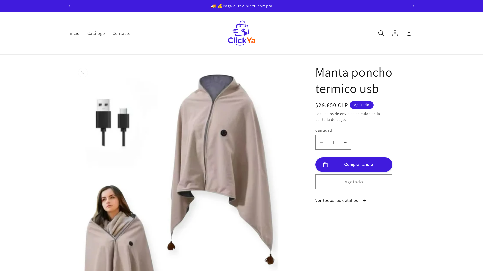 website screenshot of https://clickya.cl/