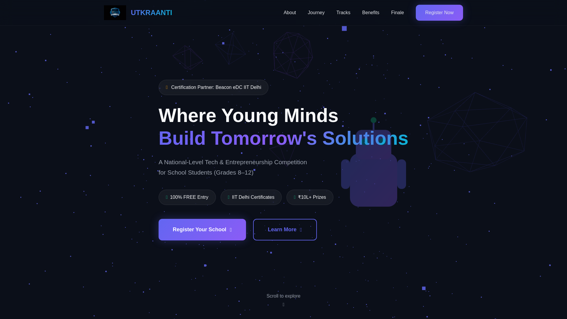 website screenshot of https://utkraanti.pages.dev/