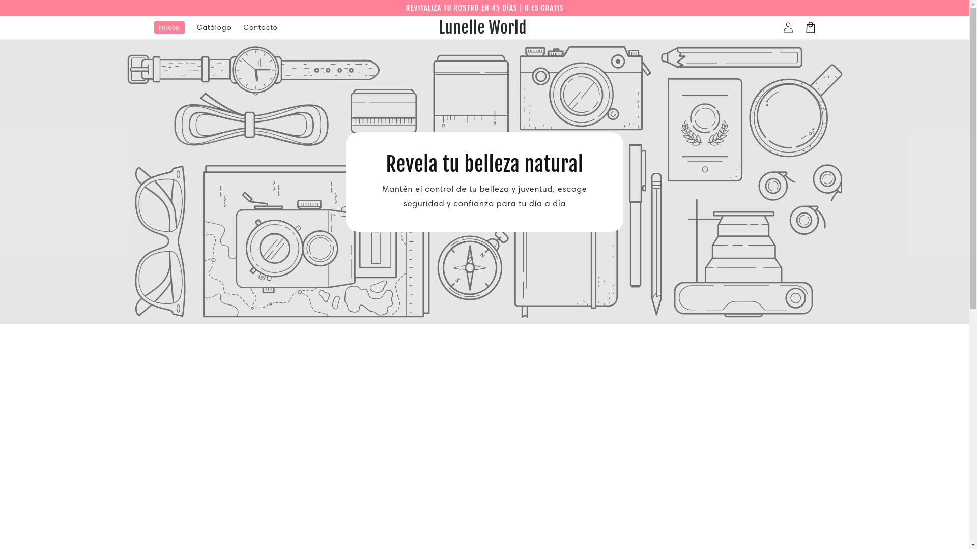 website screenshot of https://lunelleworld.com/