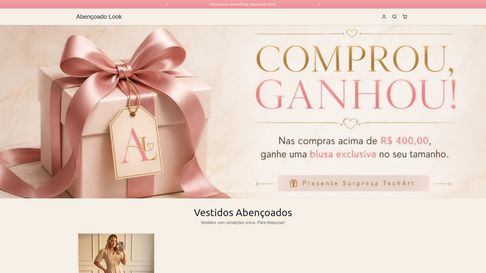 website screenshot of https://abencoadolook.com.br/