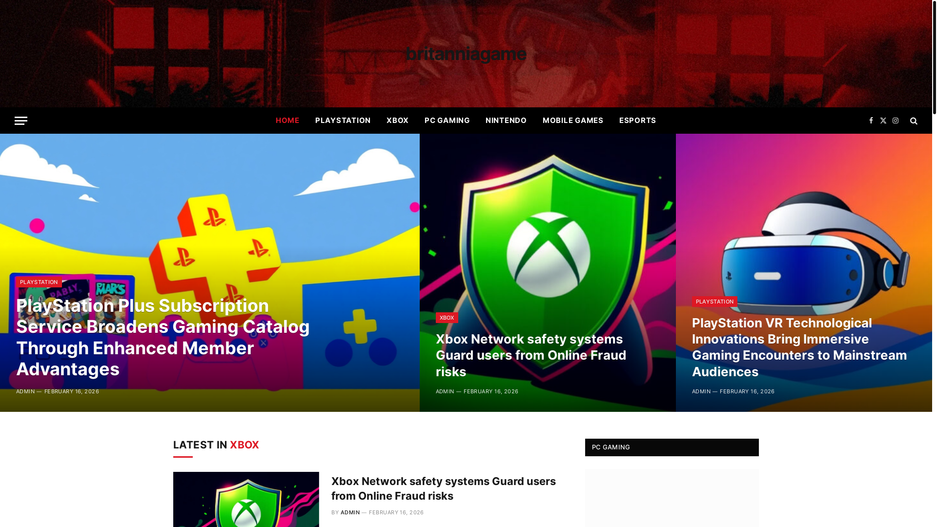 website screenshot of https://britanniagame.co.uk/