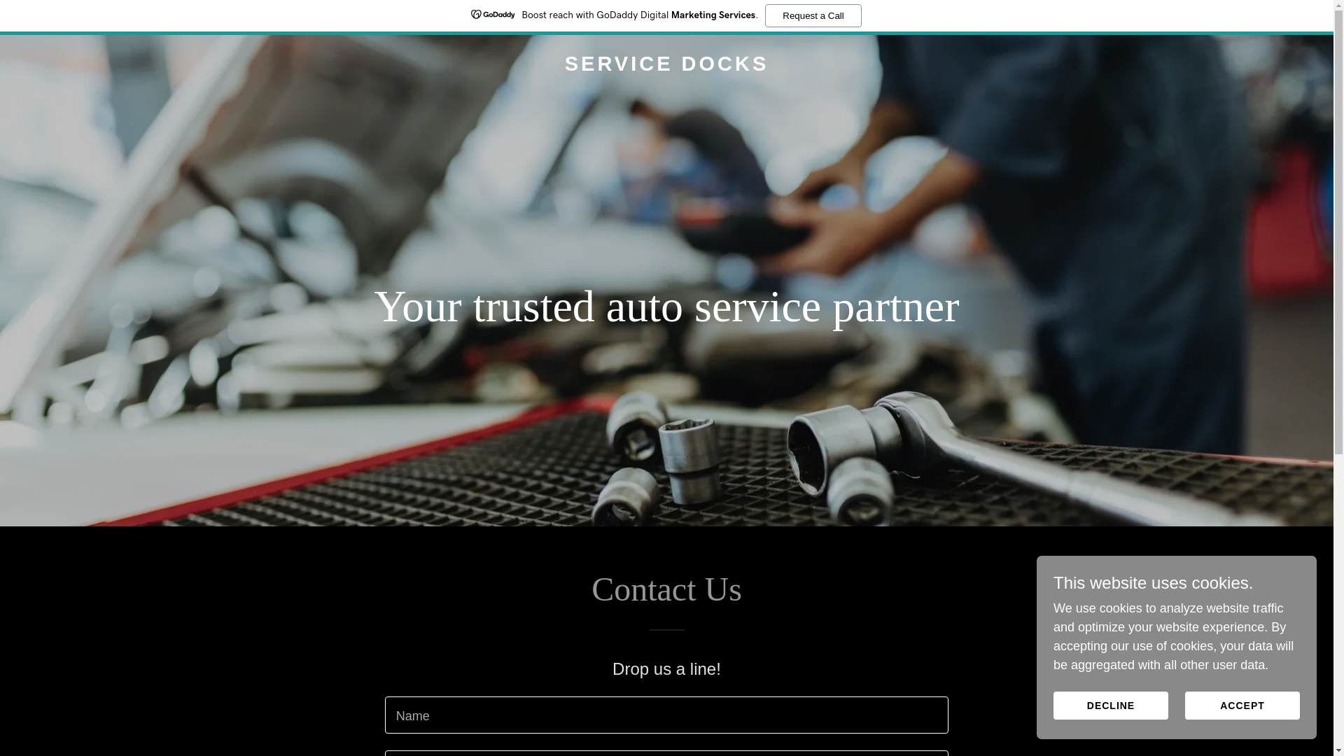 website screenshot of https://servicedocks.com/