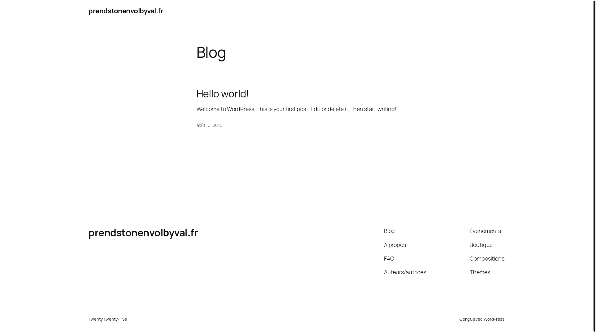 website screenshot of https://prendstonenvolbyval.fr/