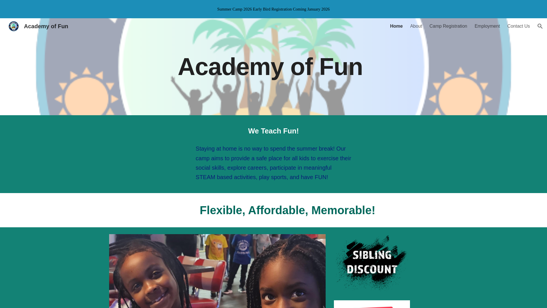 website screenshot of https://academyoffun.com/