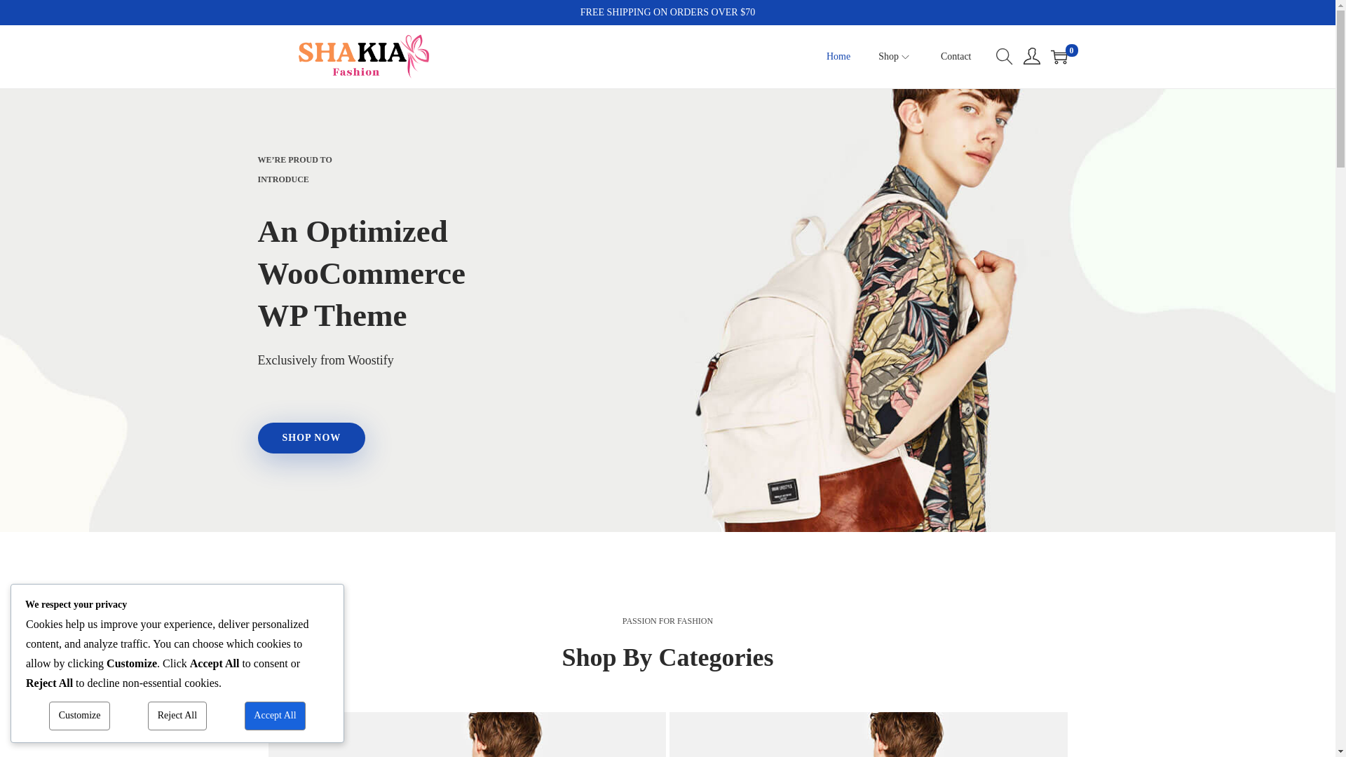 website screenshot of https://shakiafashion.com/