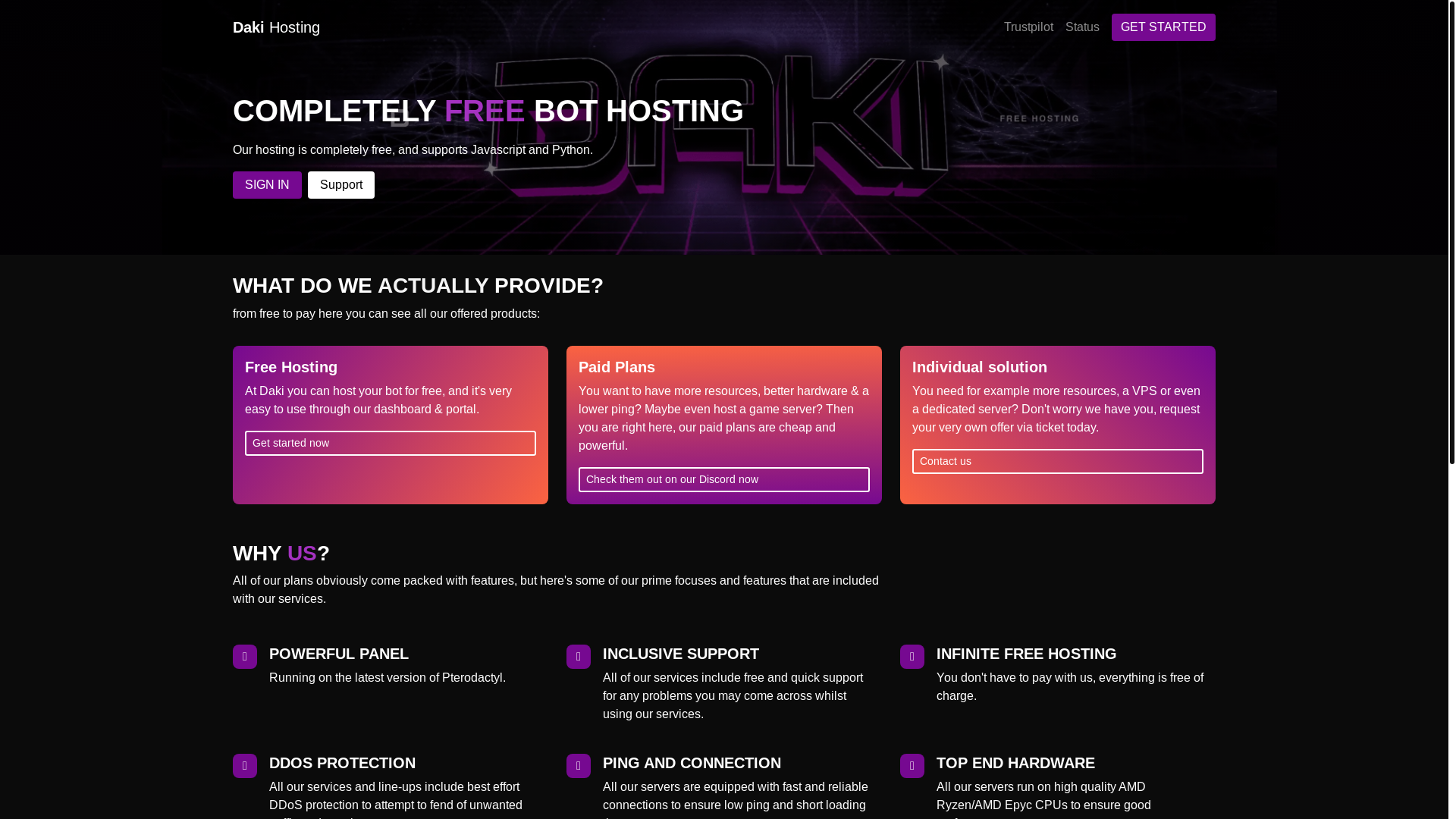 website screenshot of https://main-page-daki.pages.dev/