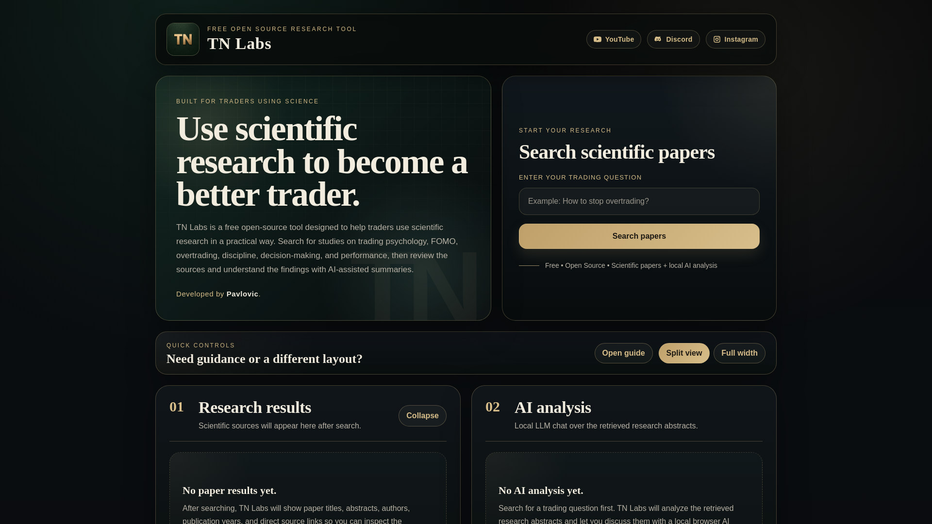 website screenshot of https://tn-labs.pages.dev/