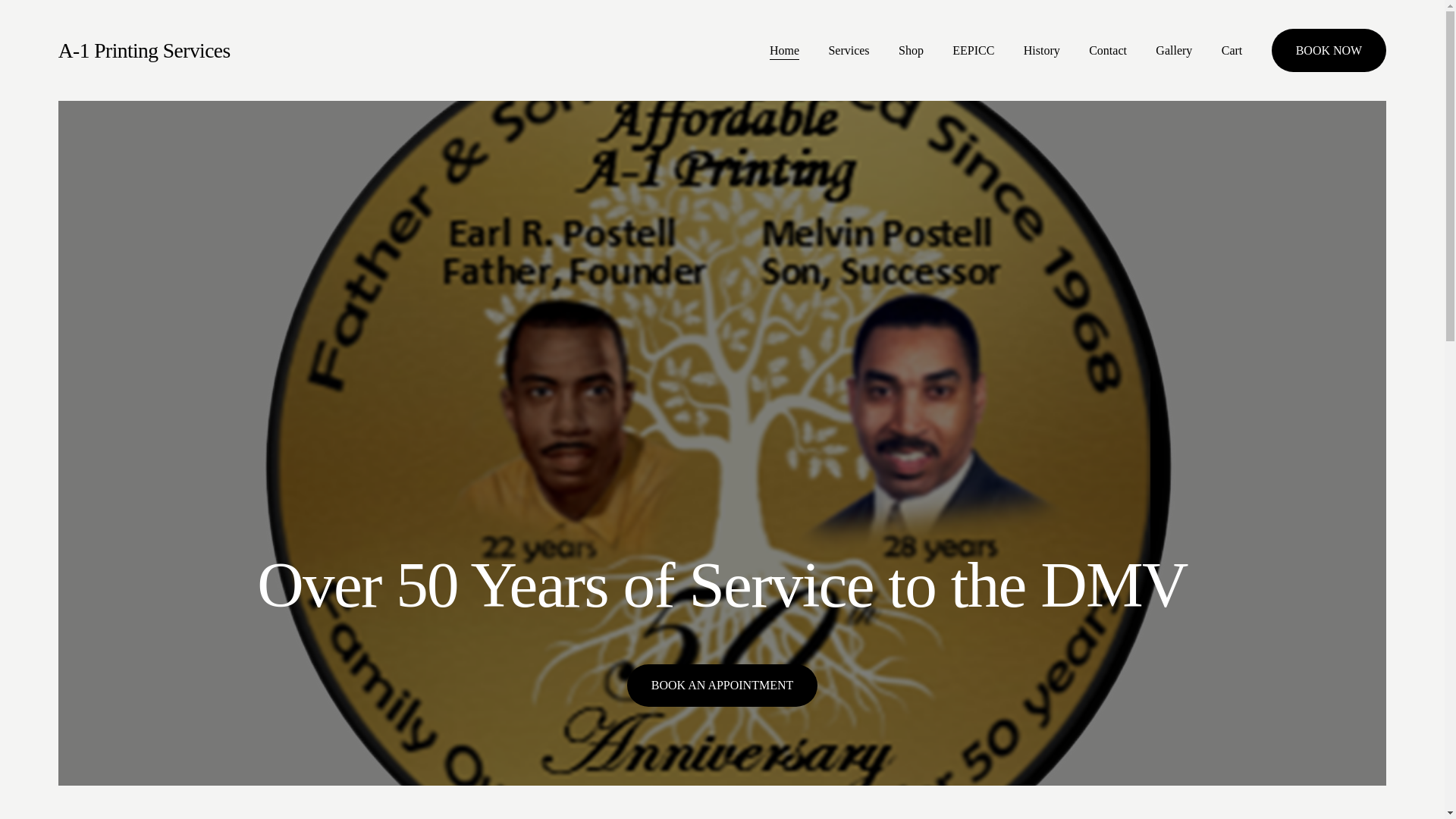 website screenshot of https://a-1printingservices.com/