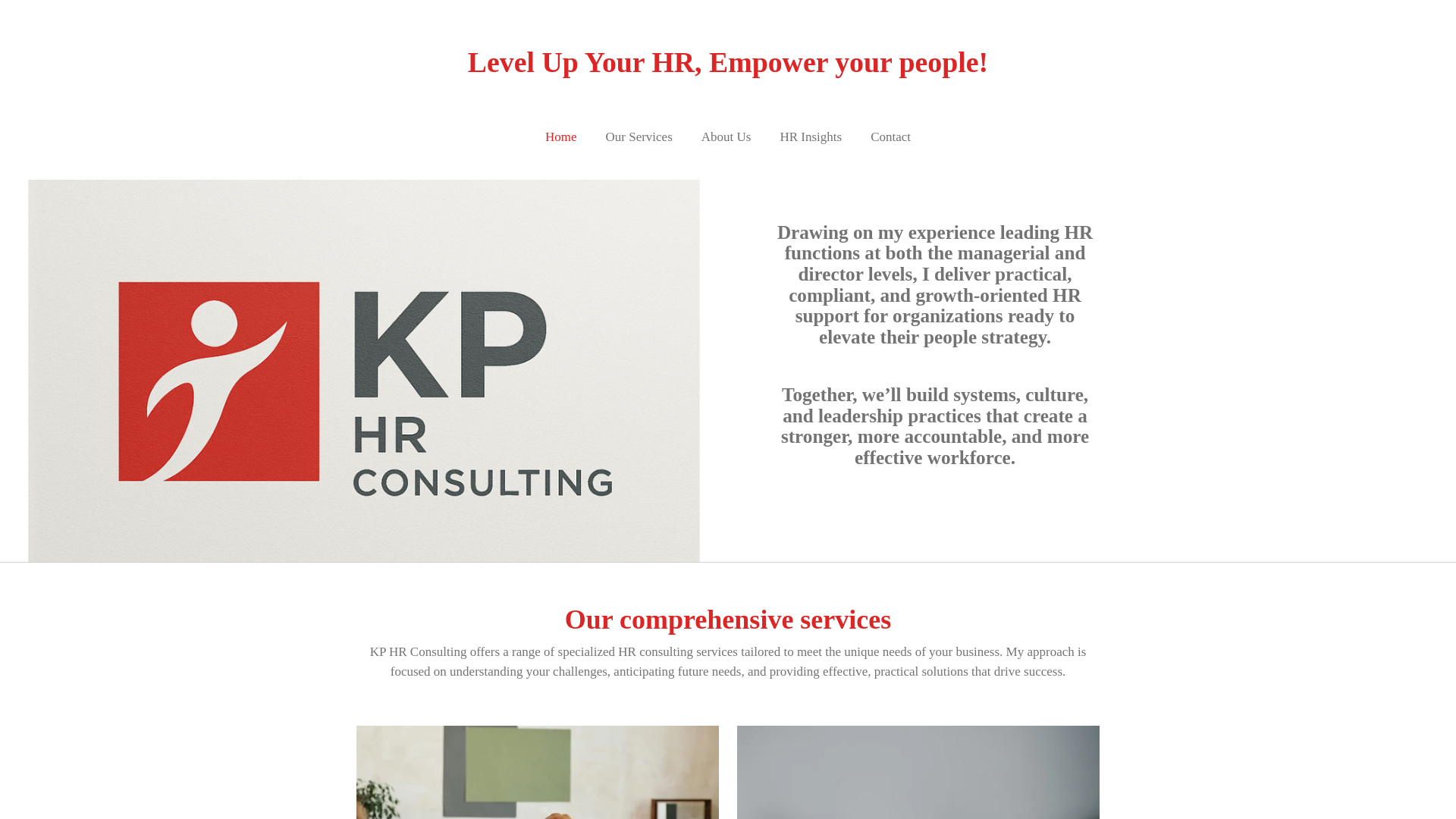 website screenshot of https://kp-hrconsulting.com/