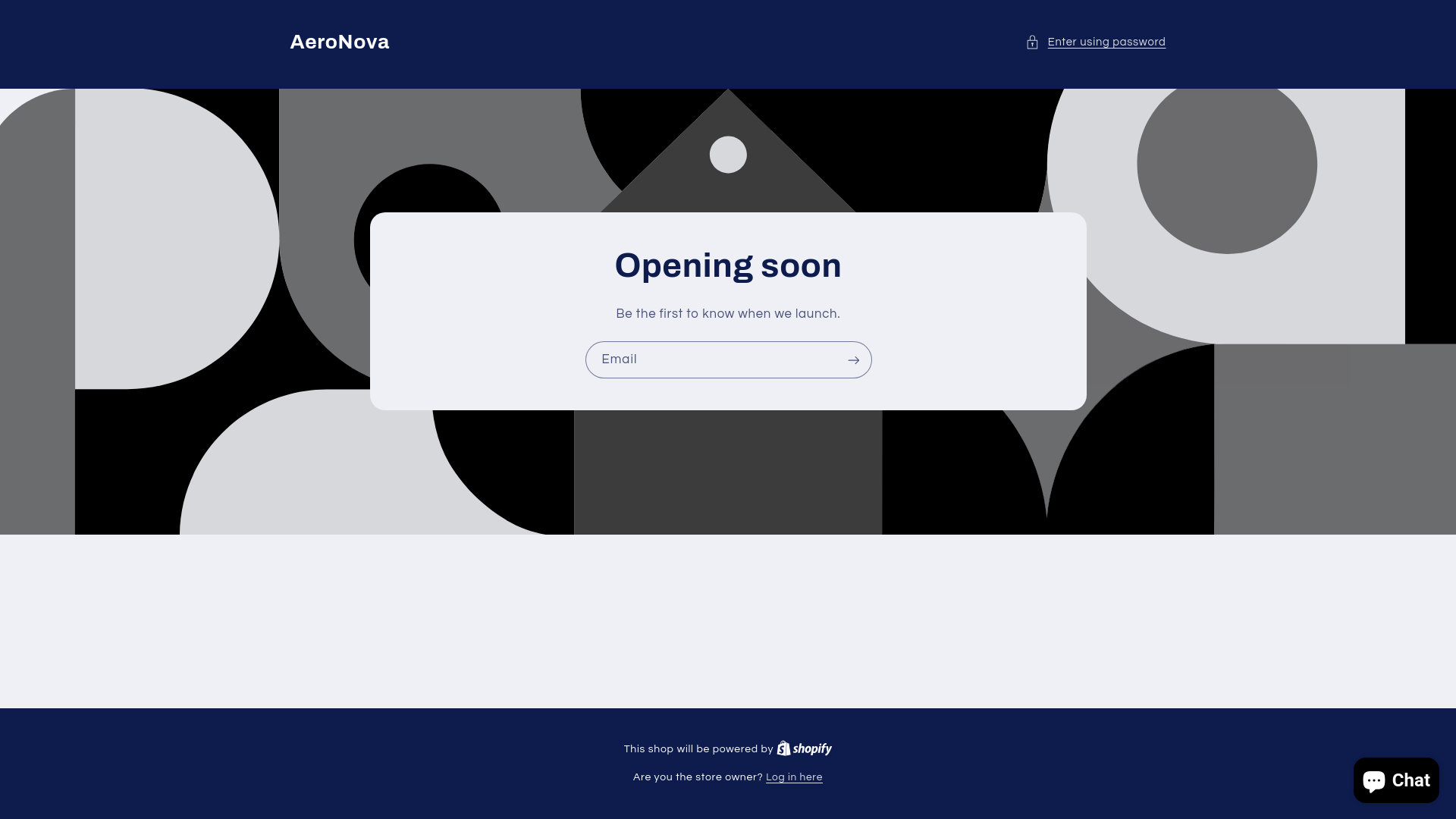 website screenshot of https://aeronovaelectronics.shop/