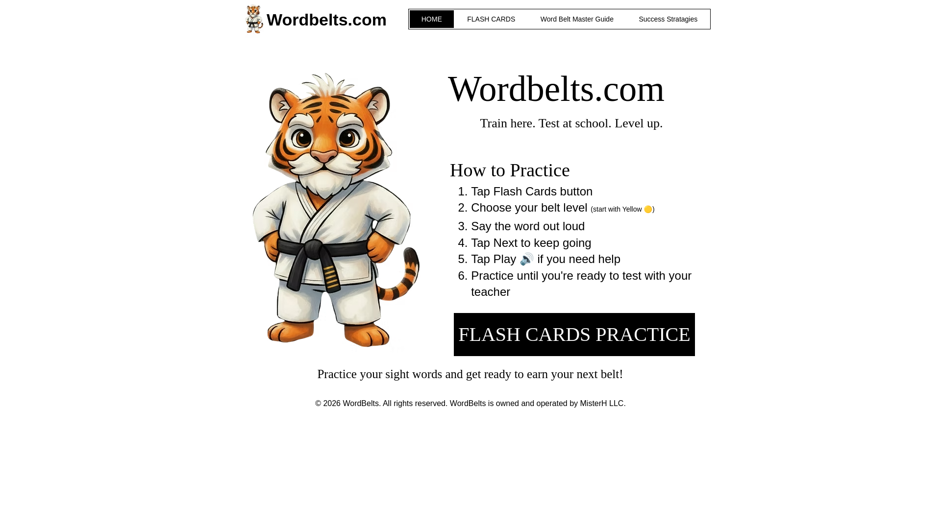 website screenshot of https://wordbelts.com/