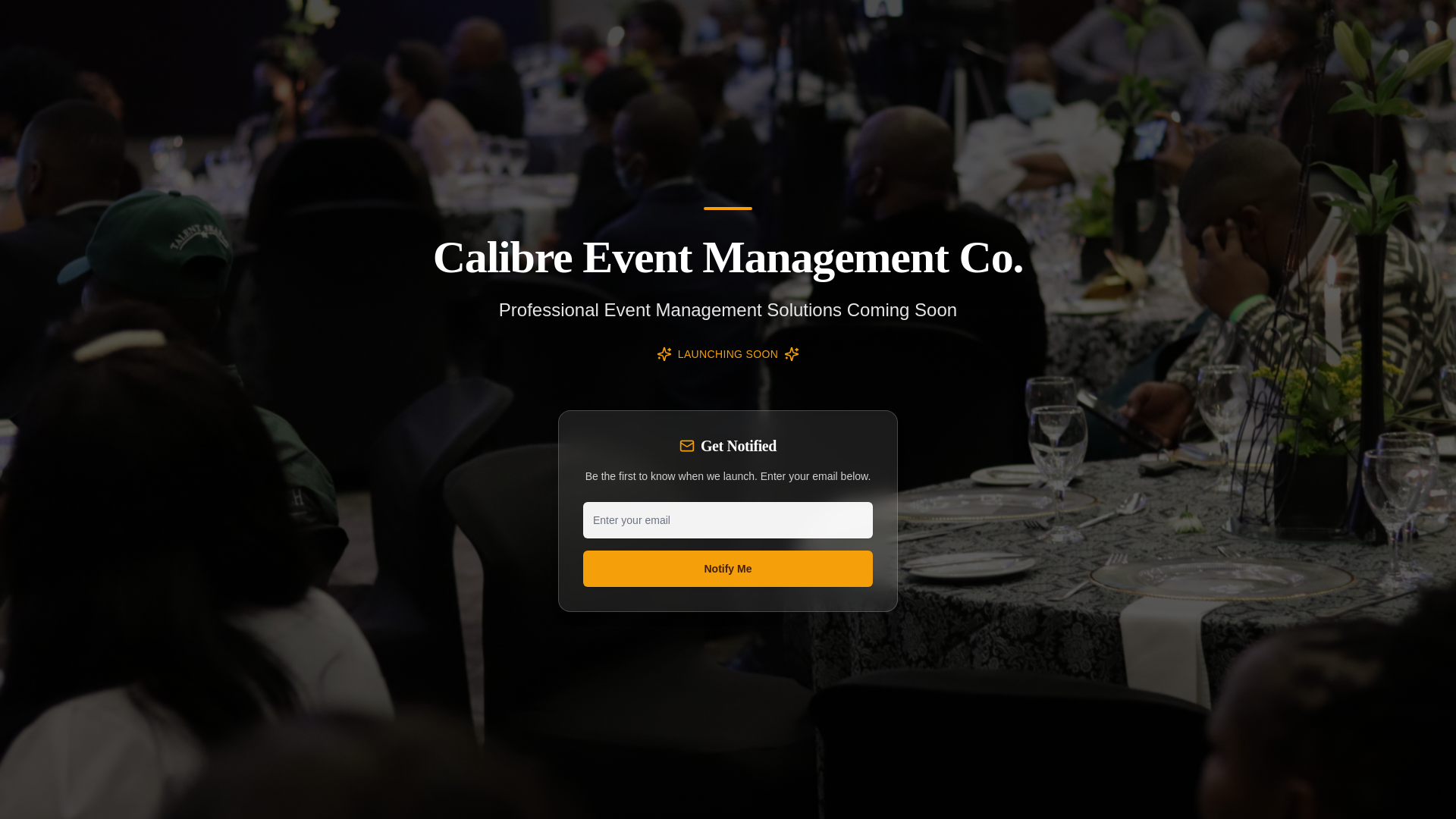website screenshot of https://calibreevents.co.in/