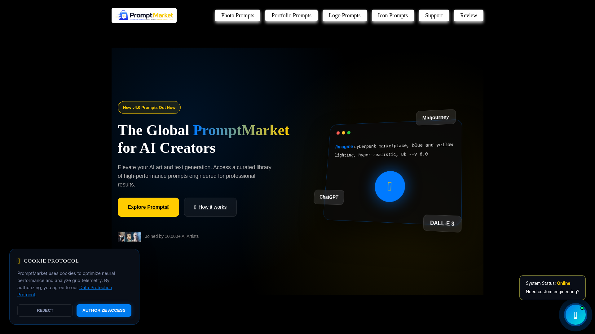 website screenshot of https://aipromptlab.site/