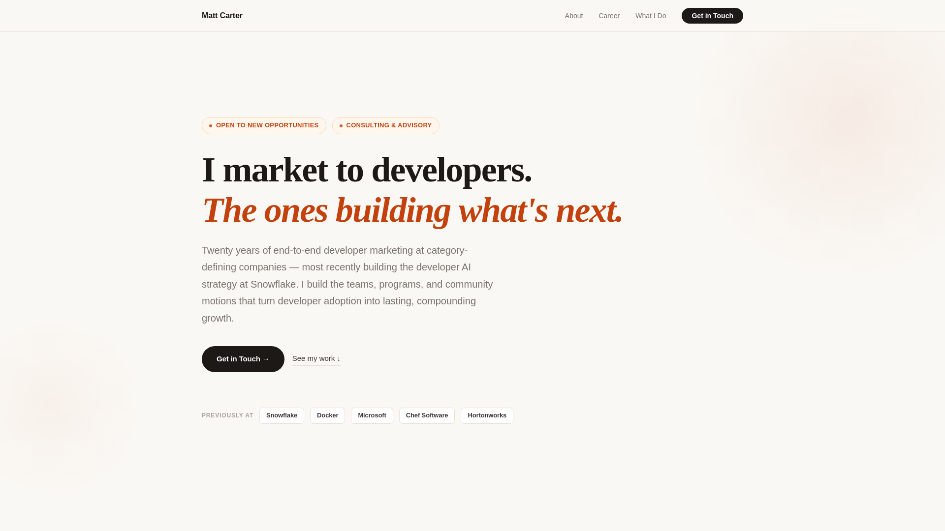 website screenshot of https://mcmarketing.dev