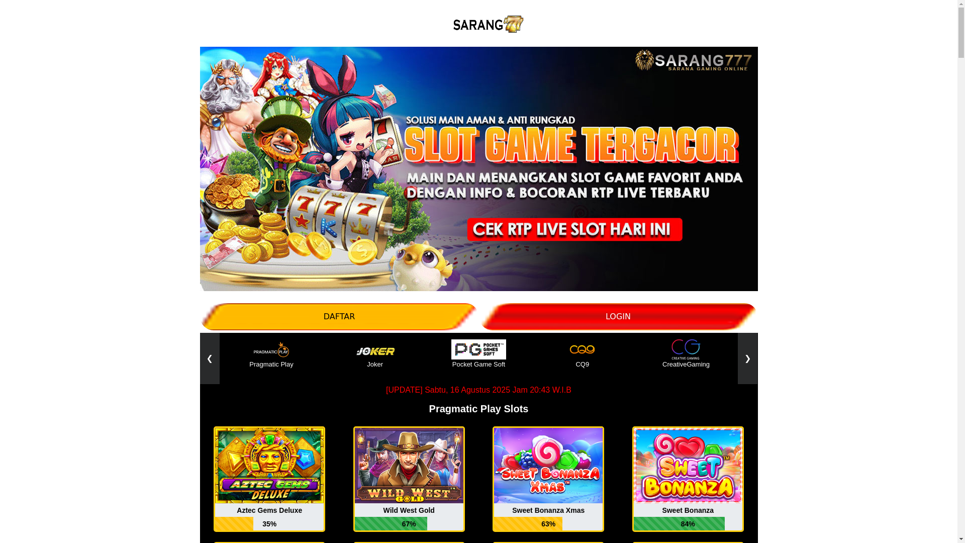 website screenshot of https://rtp2sarang.pro/