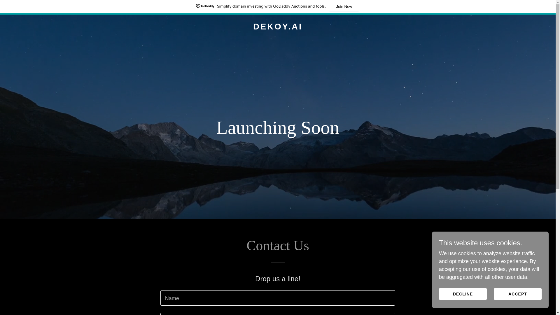 website screenshot of https://dekoy.ai/