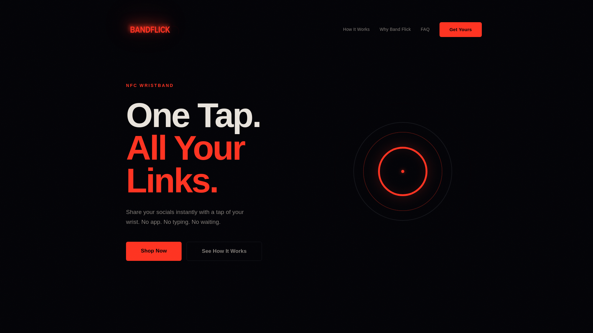 website screenshot of https://bandflick.com/