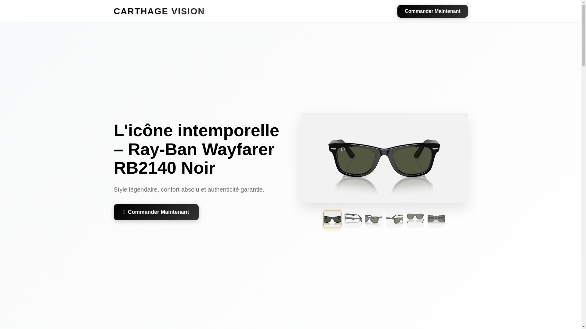 website screenshot of https://carthagevision.shop/