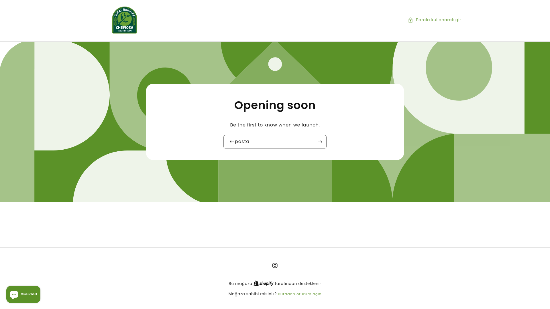 website screenshot of https://chefiosa.com.tr/
